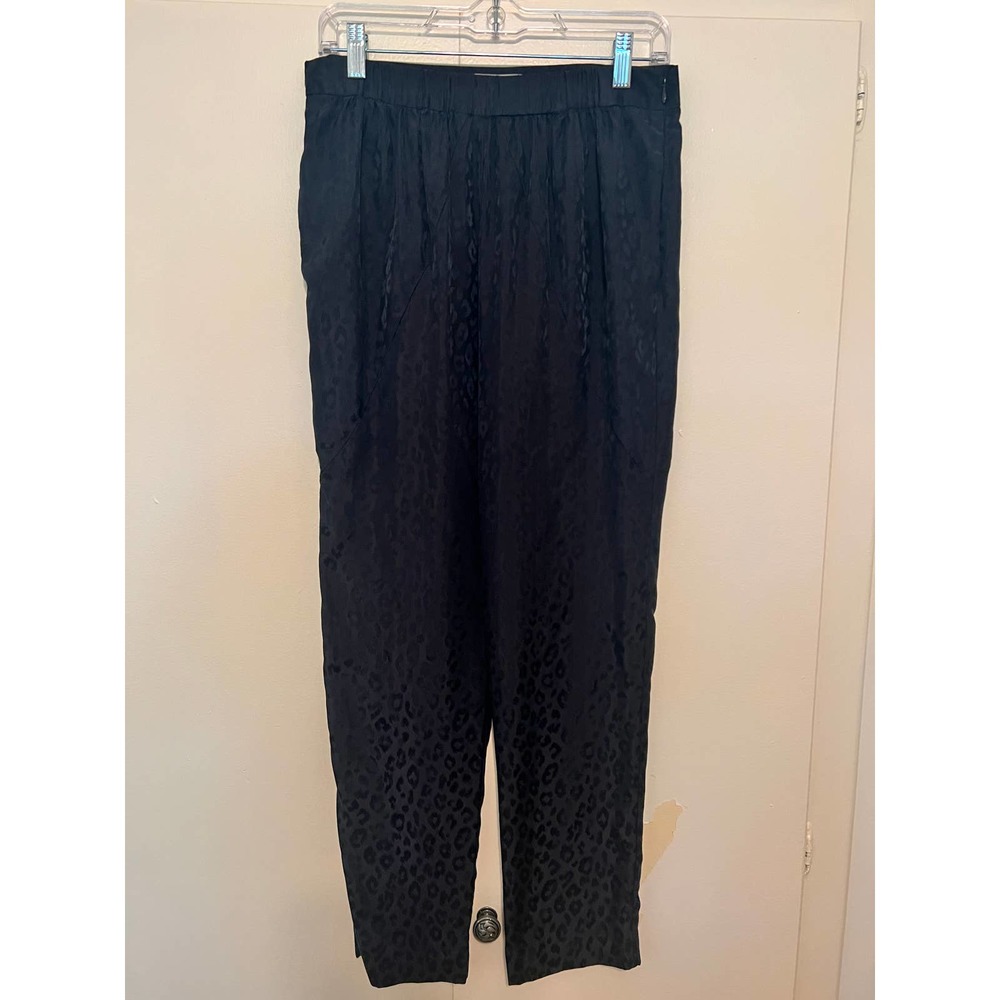 Thakoon Addition leopard print black on black pants size 2